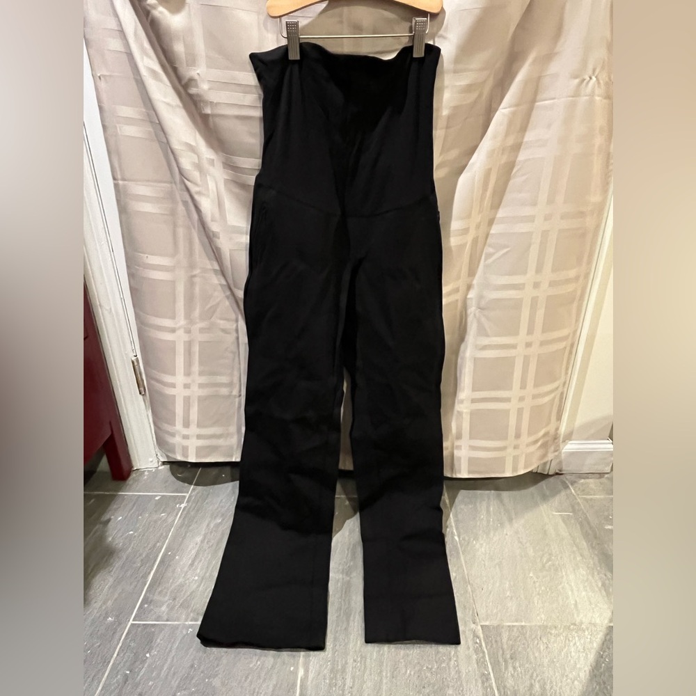 Black ponte maternity pants
